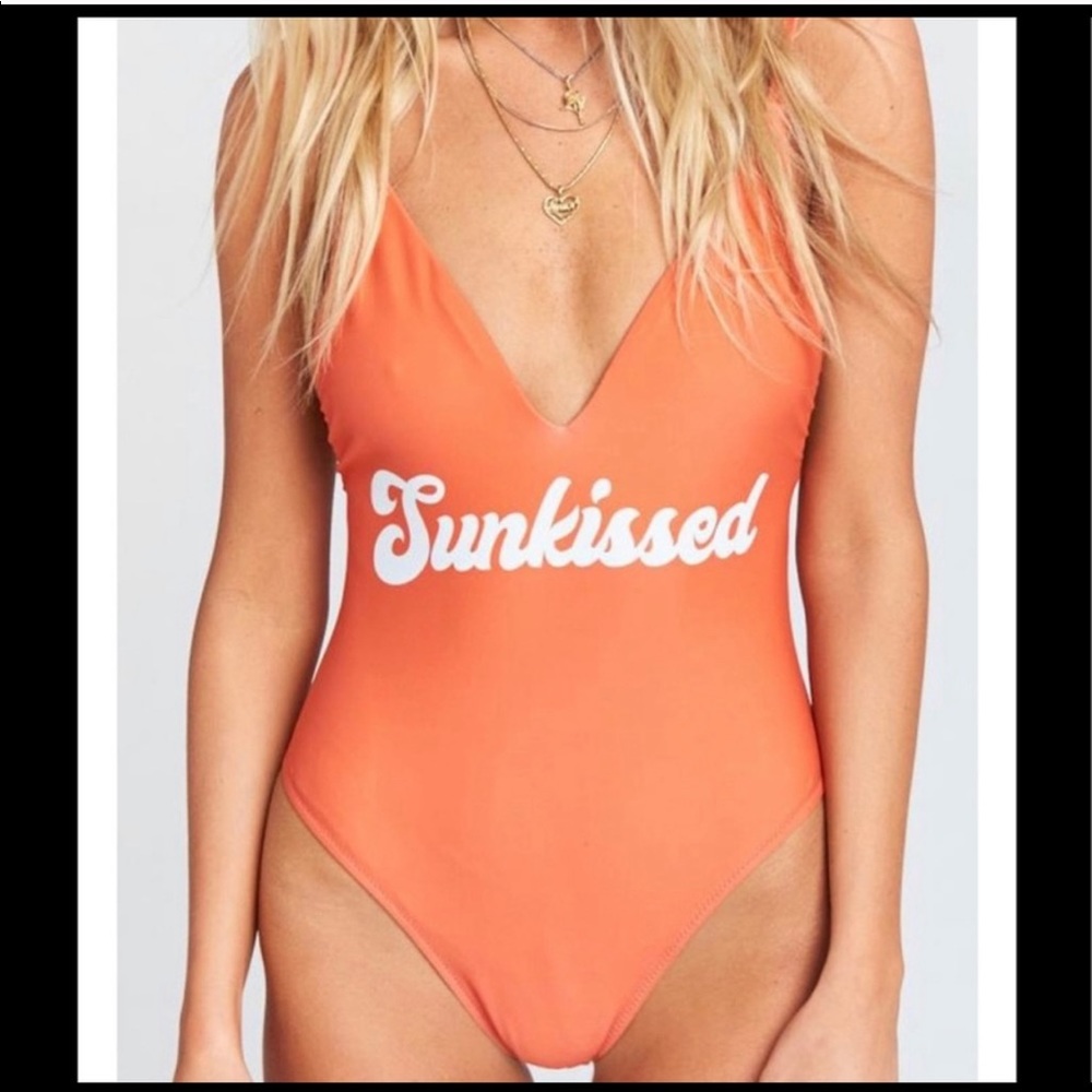 NEW SMYM MuMu Sunkissed One Piece Swimsuit Siesta Key Orange Plunge Size Small - Picture 13 of 16